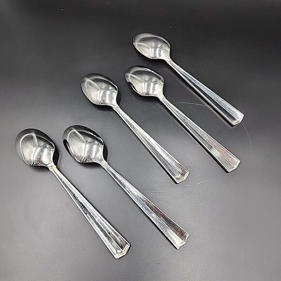 Yamazaki ICON AFFINITY Stainless 18/8  Patrick Place Oval Soup Spoon Set of 5 - Picture 6 of 8